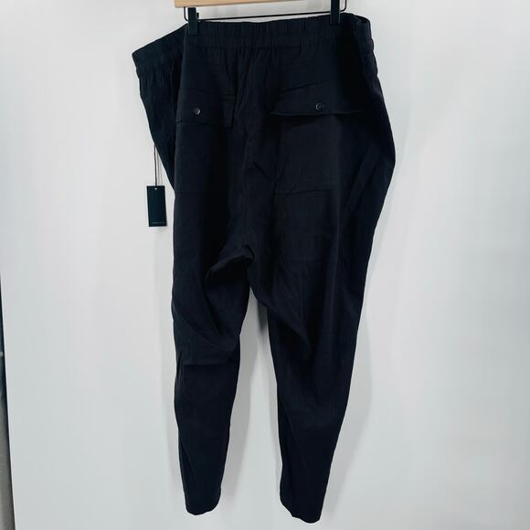 KUT FROM THE KLOTH Pants Size 2X Linen Blend Smocked Drawstring Pockets NWT - Picture 3 of 15